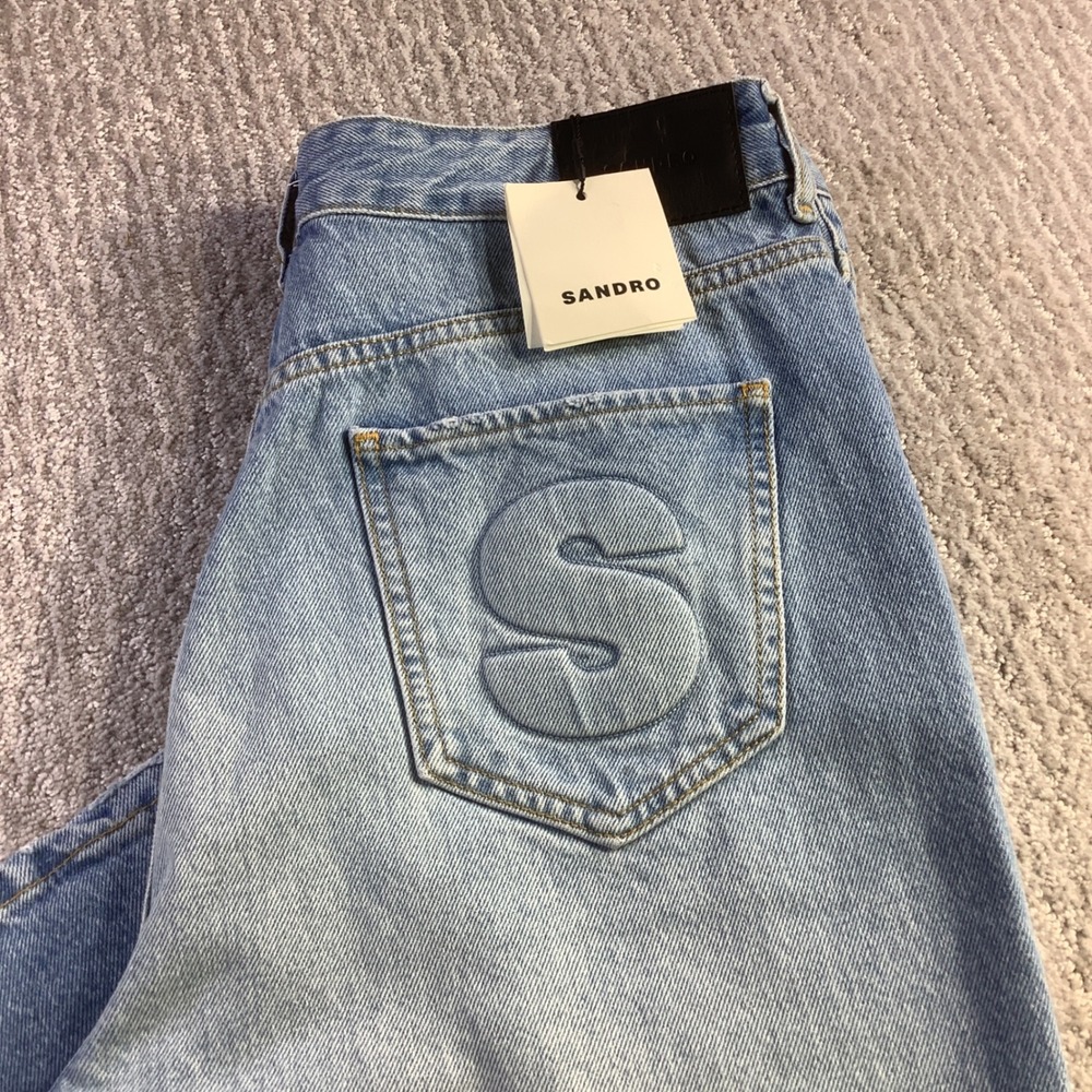 Sandro Paris Bibi High Rise Straight Leg Jeans Size EU 40 30 x 28 NWT